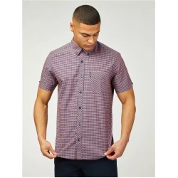 Ben Sherman Short Sleeve Check Shirt - Burnt Orange