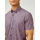 Ben Sherman Short Sleeve Check Shirt - Burnt Orange