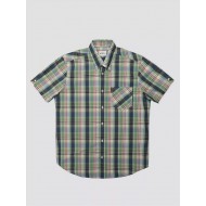 Ben Sherman Short Sleeve Gingham Check Shirt - Grass Green