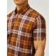 Ben Sherman Short Sleeve Check Shirt - Wine