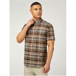 Ben Sherman Short Sleeve Check Shirt - Sea