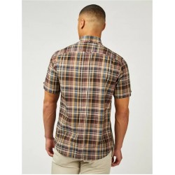 Ben Sherman Short Sleeve Check Shirt - Sea