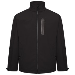 Kam Soft Shell Panelled Jacket - Black