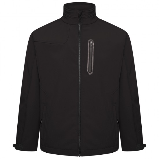 Kam Soft Shell Panelled Jacket - Black