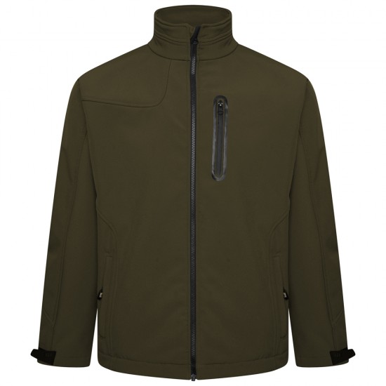 Kam Soft Shell Panelled Jacket - Olive