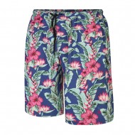 Espionage Hibiscus Print Shorts