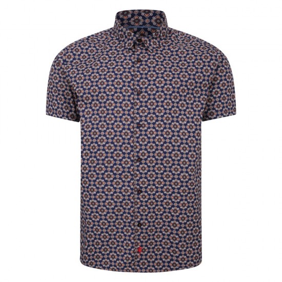 Lizard King Navy Print Short Sleeve Shirt