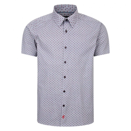 Lizard King Blue Pattern Short Sleeve Shirt