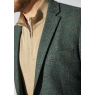 Scott Quality Lambswool Jacket - Green/Gold